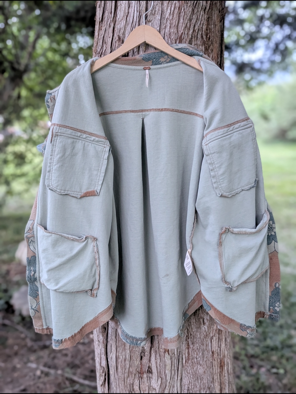 Free People Women's Shacket Floral Cotton Size Large Oversized - Picture 7 of 10